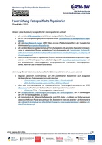 H5 - Handreichung: Fachspezifische Repositorien - FORTH-BW