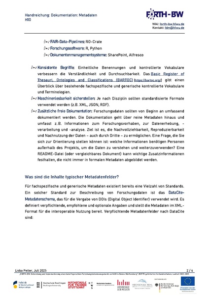 Datei:H10 Handreichung Dokumentation-Metadaten FORTH-BW-07-2025.pdf
