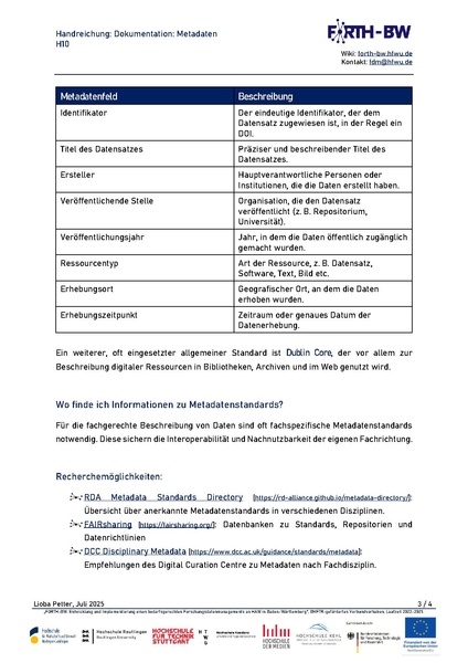 Datei:H10 Handreichung Dokumentation-Metadaten FORTH-BW-07-2025.pdf